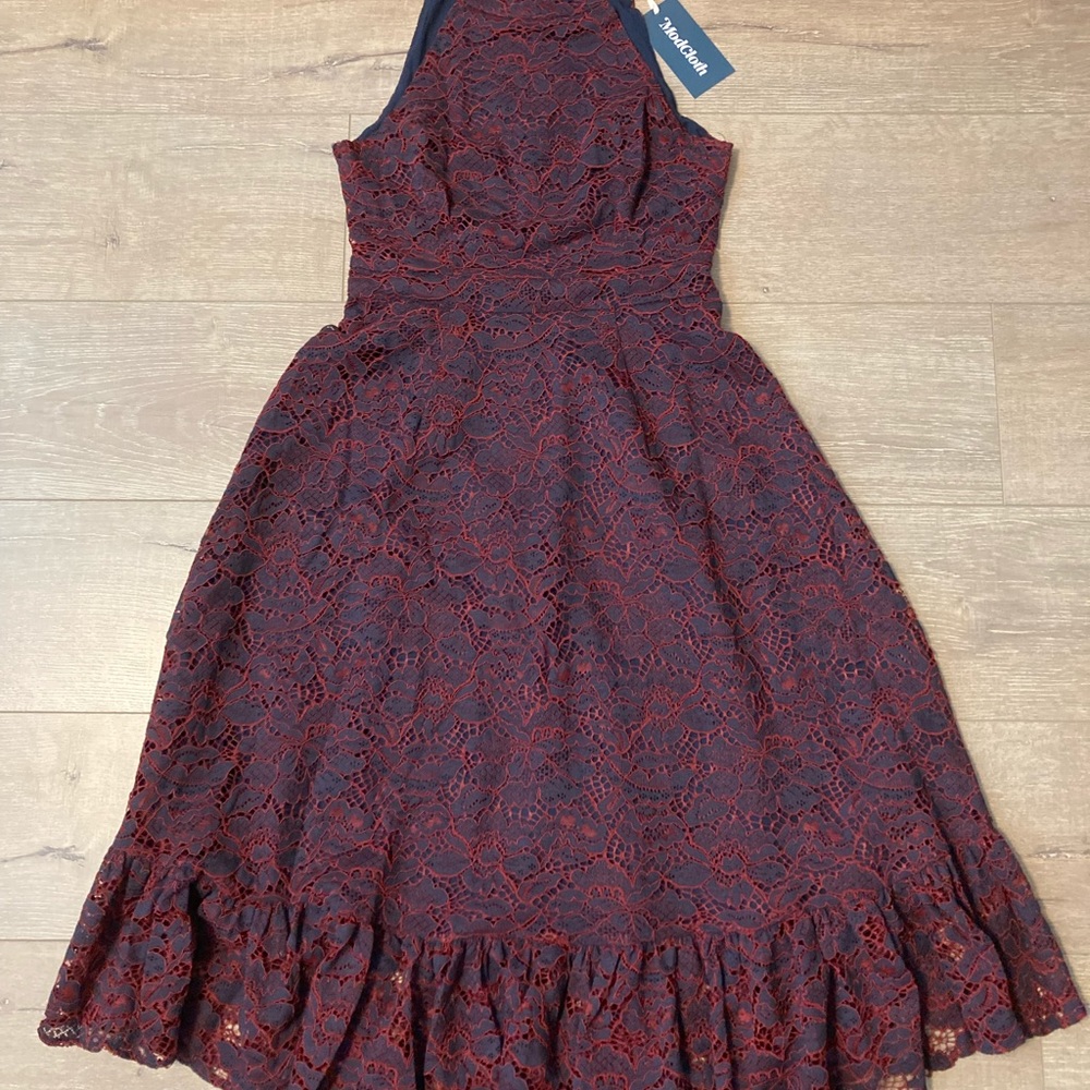 Navy lace dress. New with tags
